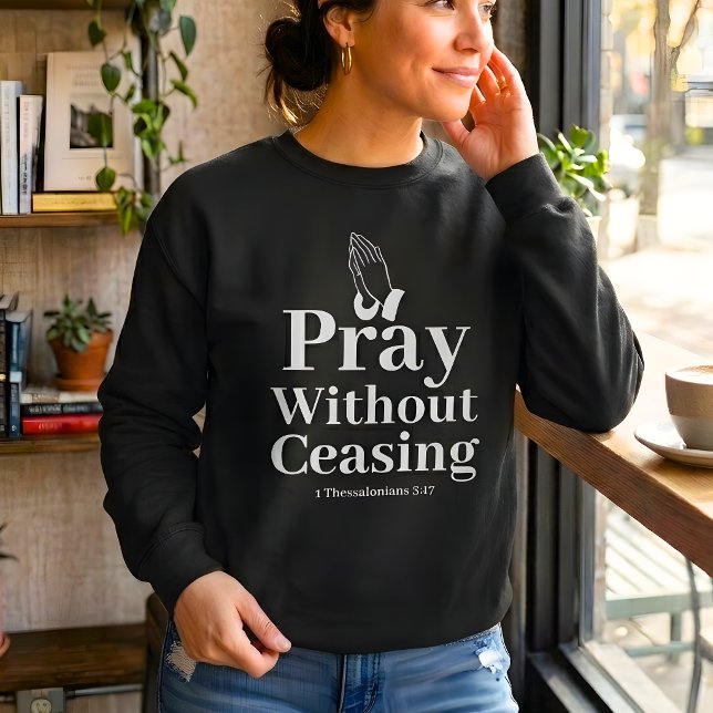Camiseta Mulheres Cristãs Ore Sem Cessar (Criador carregado)