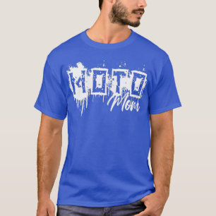 Camiseta Mulheres cruzam a mota de moto da moto de saia da