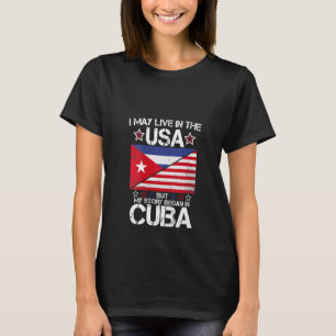 Camiseta Mulheres Cubanas Americanas Bandeiras Minha Histór
