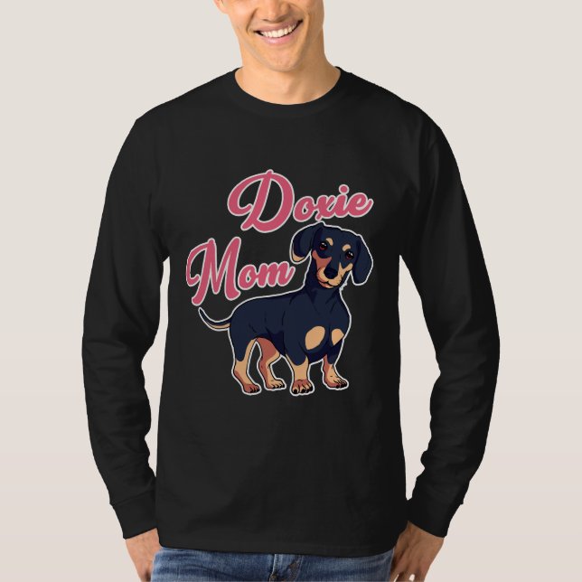 Camiseta Mulheres Cute Dachshund Eu Doxo Mãe (Frente)