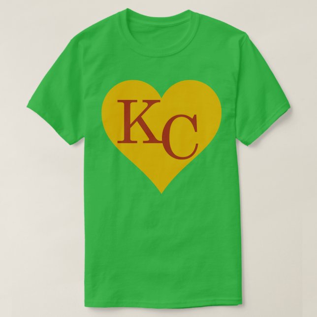 Camiseta Mulheres Cute Eu Amo Kansas City Heart KC (Frente do Design)
