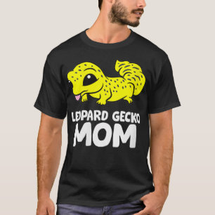 Camiseta Mulheres Cute Leopard Gecko Mãe Réptil Gecko Anima