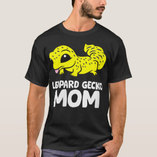 Camiseta Mulheres Cute Leopard Gecko Mãe Réptil Gecko Anima