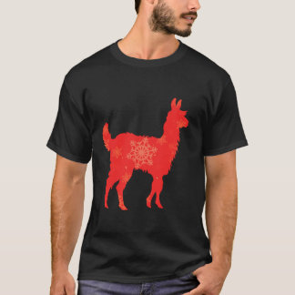 Camiseta Mulheres Cute Llama Lover Engraçado Holi de Natal