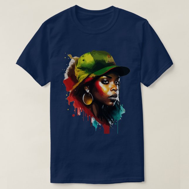 Camiseta Mulheres da América Africana (Frente do Design)