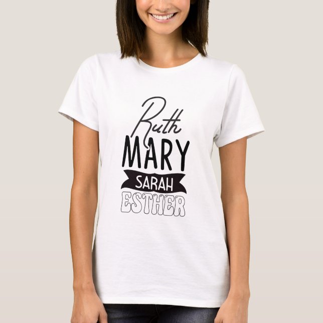 Camiseta Mulheres da Bíblia - Cristão (Frente)