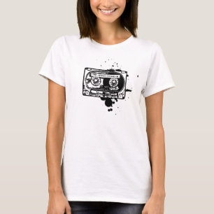 Camiseta Mulheres da cassete de banda magnética