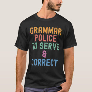 Camiseta Mulheres da Polícia Gramatical e Crianças Ideia de
