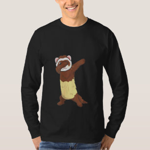 Camiseta Mulheres Dabbing Ferret Ferret - Gráfico de animai