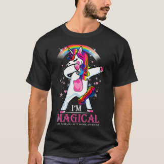 Camiseta Mulheres Dabbing I M Magical Rainbow Unicorn Magic