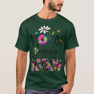 Camiseta Mulheres Daisy Flor Amor sendo Mel amar arte