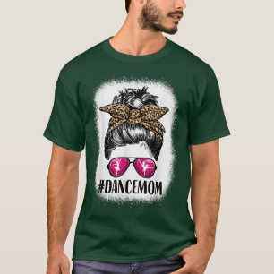 Camiseta Mulheres dançam Mãe Vida Mensagem Bun Leopard Balé