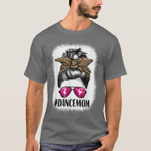 Camiseta Mulheres dançam Mãe Vida Mensagem Bun Leopard Balé