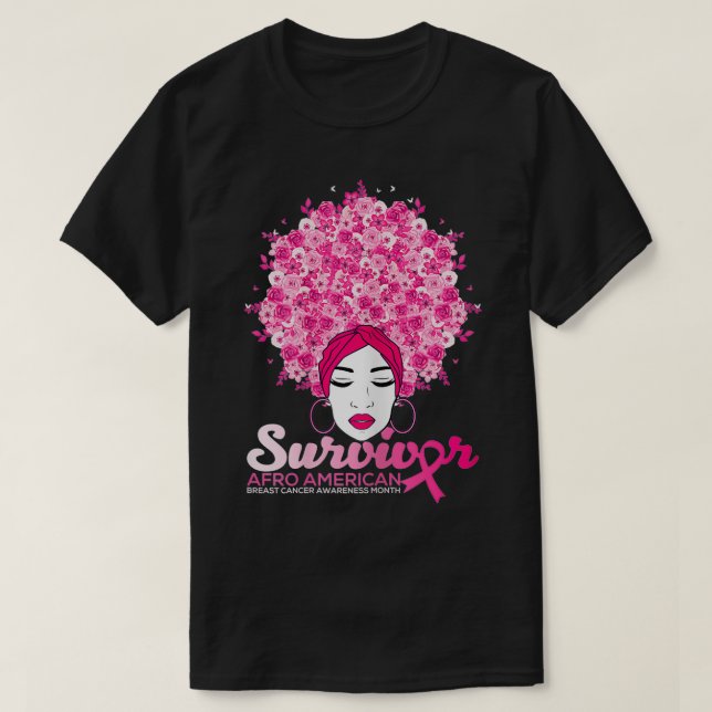 Camiseta Mulheres dão Cancer à consciência afro-africana (Frente do Design)
