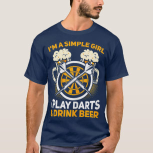 Camiseta Mulheres Dart Player Engraçado Citação Simples Rap