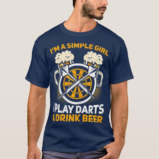 Camiseta Mulheres Dart Player Engraçado Citação Simples Rap (Frente)