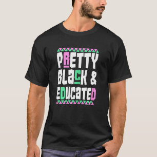 Camiseta Mulheres Dashiki Bonito Preto E Educado Africano P