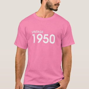 Camiseta Mulheres de 1950 70 anos Vintage Engraçado 70 Bir