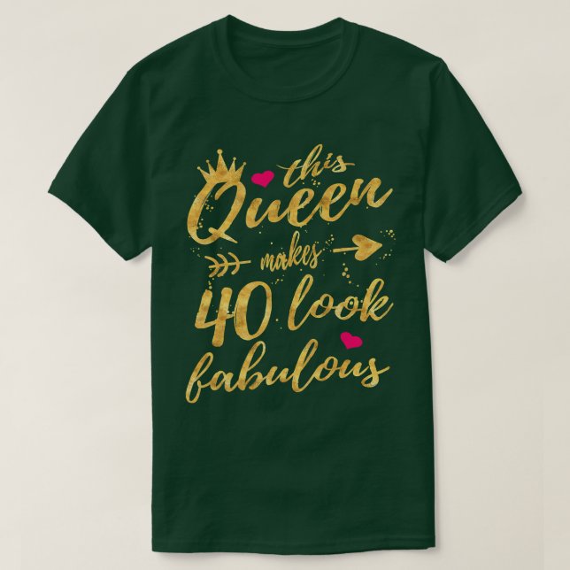 Camiseta Mulheres De 40 Anos Oferecem 40 E Fabuloso Desde 1 (Frente do Design)