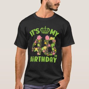 Camiseta Mulheres de 48 anos de aniversário florescem seu 4