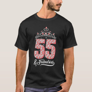 Camiseta Mulheres De 55 Anos E Fabuloso 55 Anos De Aniversá