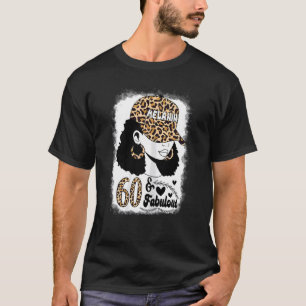Camiseta Mulheres De 60 Anos Fabulosa Arma Afro Leopar