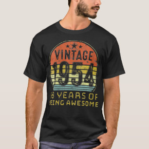 Camiseta Mulheres de 68 anos Vintage de aniversário de 1954