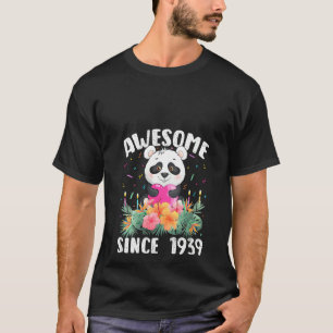 Camiseta Mulheres De 83 Anos Panda Ansiosa Desde 1939