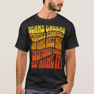Camiseta Mulheres de Ação de Graças Verde Feijão Batatas To