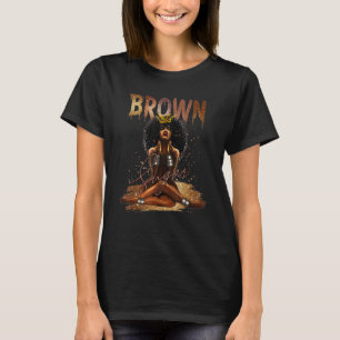 Camiseta Mulheres de Açúcar Marrom Orgulhosas Mulheres Negr