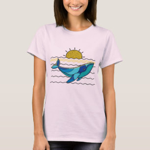 Camiseta mulheres de baleia