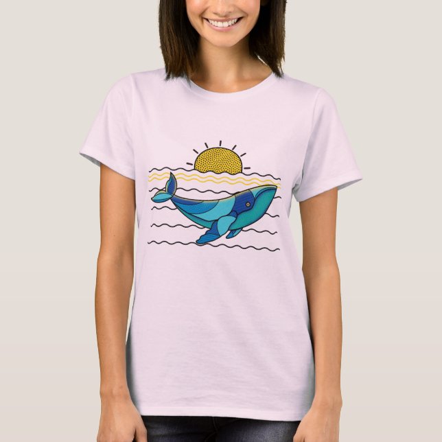 Camiseta mulheres de baleia (Frente)