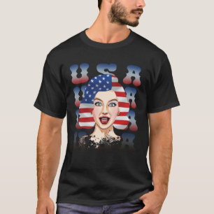 Camiseta Mulheres de bandeira Americana para pessoas patrio