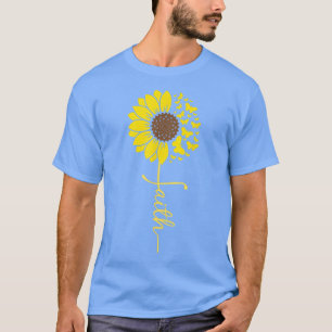 Camiseta Mulheres de borboleta Sunflower Christian Faith