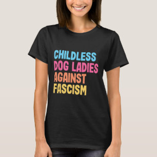 Camiseta Mulheres de Cachorro Contra o Fascismo Kamala Harr