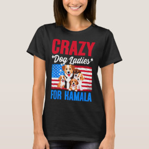 Camiseta Mulheres De Cachorro Para Kamala Harris Presidente