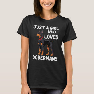 Camiseta Mulheres De Cachorro Pinscher Apenas Uma Menina Qu