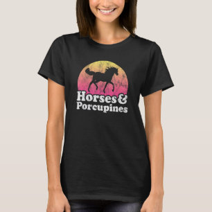 Camiseta Mulheres De Cavalo E Porco-espinho Ou Meninas Cava