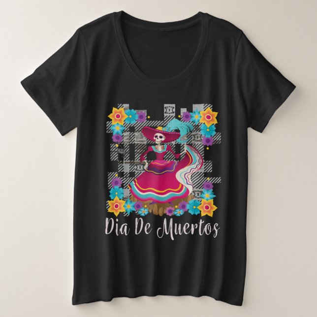Camiseta Mulheres de Diâmetro de Muertos (dia do morto) (Frente do Design)
