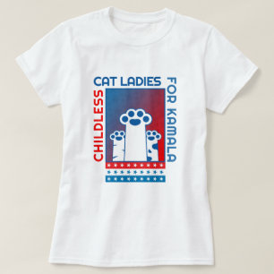Camiseta Mulheres de Gato INFANTIS para o Patriótico Kamala
