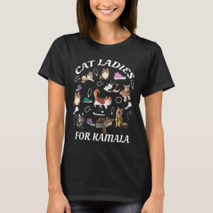 Camiseta Mulheres De Gato Sem Filhos Para Kamala Harris 202