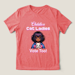 Camiseta Mulheres De Gato Sem Filhos Também Votam! Harris W