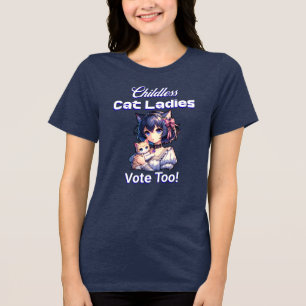 Camiseta Mulheres De Gato Sem Filhos Também Votam! Harris W