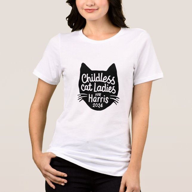 Camiseta Mulheres de Gato Sem Fios para Harris Tee (Frente)