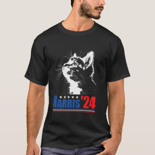 Camiseta Mulheres De Gato Sem Fios Para Kamala Harris 24 EU