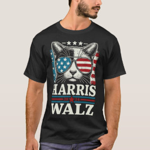 Camiseta Mulheres De Gato Sem Fios Para Kamala Harris Waltz