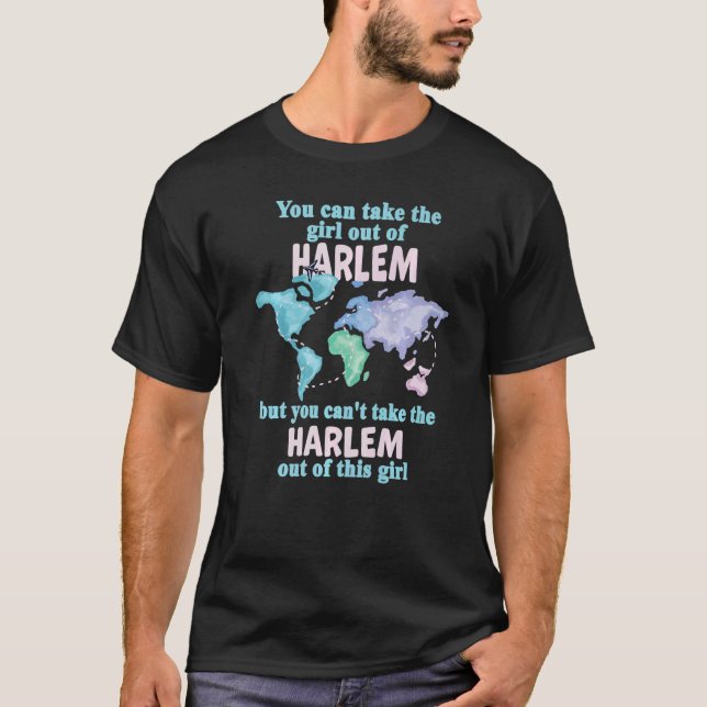 Camiseta Mulheres de Harlem Girl do Harlem Manhattan (Frente)