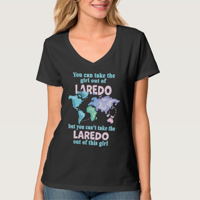 Camiseta Mulheres de Laredo  Garota de Laredo Texas (Frente)