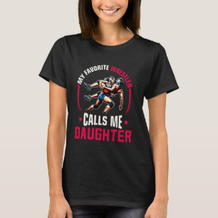 Camiseta Mulheres de Luta Livre Engraçadas Meu Lutador Favo