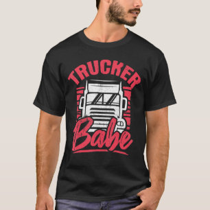 Camiseta Mulheres de Maquinista de Caminhão-Caminhão